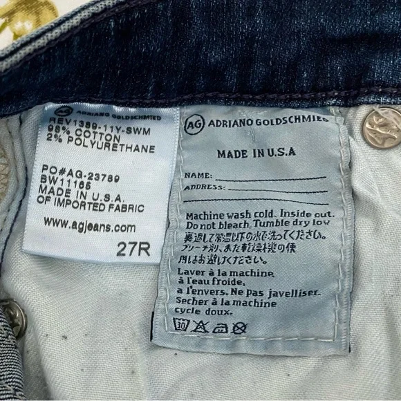 AG Adriano Goldschmied Size 27R Super Skinny Ankle Jean - Picture 9 of 10